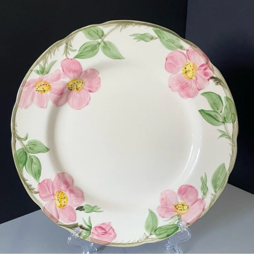 SET of 2 Vintage Desert Rose Dinner Plates by Franciscan